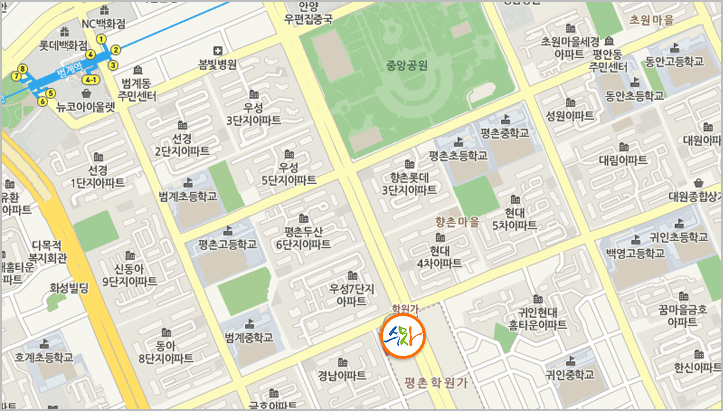 평촌관 오시는길